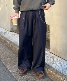 CIAOPANIC | ベルト付きピンストライプスタッズワイドスラックス(その他パンツ)