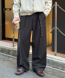 CIAOPANIC | ベルト付きピンストライプスタッズワイドスラックス(その他パンツ)
