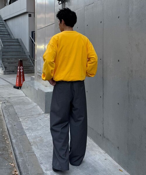 CIAOPANIC(チャオパニック)の「ベルト付きピンストライプスタッズワイドスラックス(その他パンツ・メンズ・ネイビー/グレー/ブラック・MEDIUM/LARGE)」の13枚目の写真