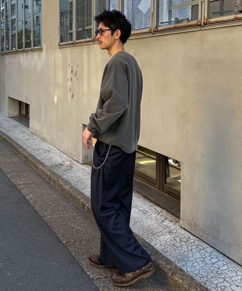 CIAOPANIC(チャオパニック)の「ベルト付きピンストライプスタッズワイドスラックス(その他パンツ・メンズ・ネイビー/グレー/ブラック・MEDIUM/LARGE)」の8枚目の写真