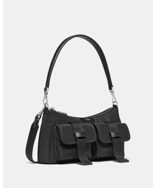 kate spade new york（ケイトスペード ニューヨーク）の「カーター ナイロン スモール カーゴ クロスボディ（ショルダーバッグ・レディース・ブラック・ONESIZE）」の4枚目の写真