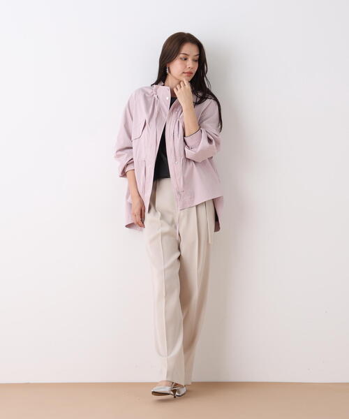 PINKY&DIANNE（ピンキーアンドダイアン）の「◆ダブルサテンタックワイドパンツ（その他パンツ・レディース・ベージュ/ブラック・38/36）」の14枚目の写真