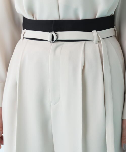 PINKY&DIANNE（ピンキーアンドダイアン）の「◆ダブルサテンタックワイドパンツ（その他パンツ・レディース・ベージュ/ブラック・38/36）」の17枚目の写真