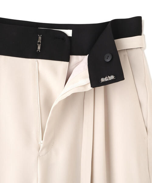 PINKY&DIANNE（ピンキーアンドダイアン）の「◆ダブルサテンタックワイドパンツ（その他パンツ・レディース・ベージュ/ブラック・38/36）」の20枚目の写真