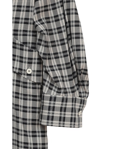 CLANE（クラネ）の「UP POCKET CHECK SHIRT ONEPIECE（シャツワンピース・レディース・ブラック・1/0/2）」の17枚目の写真
