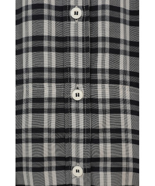 CLANE（クラネ）の「UP POCKET CHECK SHIRT ONEPIECE（シャツワンピース・レディース・ブラック・1/0/2）」の19枚目の写真