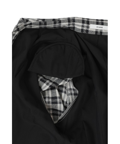 CLANE（クラネ）の「UP POCKET CHECK SHIRT ONEPIECE（シャツワンピース・レディース・ブラック・1/0/2）」の21枚目の写真