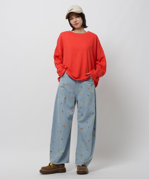 niko and...(ニコアンド)の「ミニパイルラウンドプルオーバー(Tシャツ/カットソー・レディース・レッド/グレー/オフホワイト/ネイビー・MEDIUM/LARGE)」の20枚目の写真