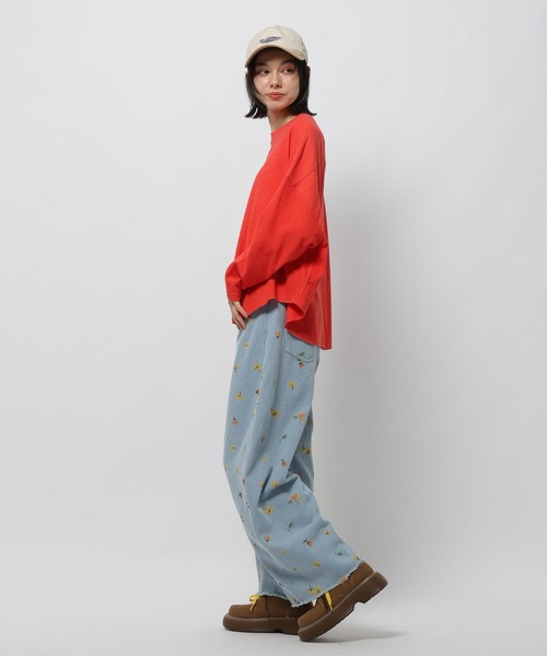 niko and...(ニコアンド)の「ミニパイルラウンドプルオーバー(Tシャツ/カットソー・レディース・レッド/グレー/オフホワイト/ネイビー・MEDIUM/LARGE)」の21枚目の写真