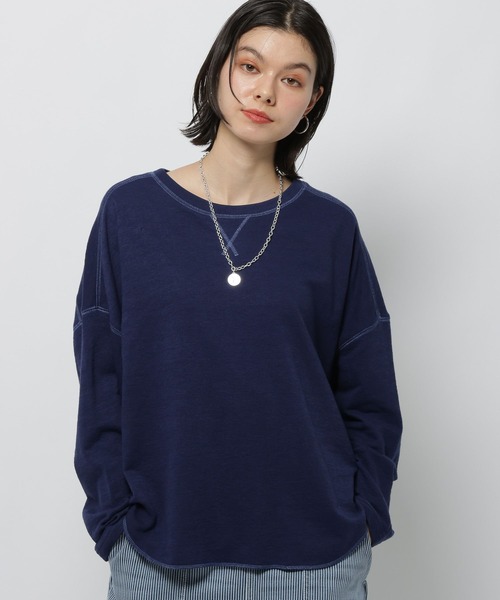 niko and...(ニコアンド)の「ミニパイルラウンドプルオーバー(Tシャツ/カットソー・レディース・レッド/グレー/オフホワイト/ネイビー・MEDIUM/LARGE)」の19枚目の写真