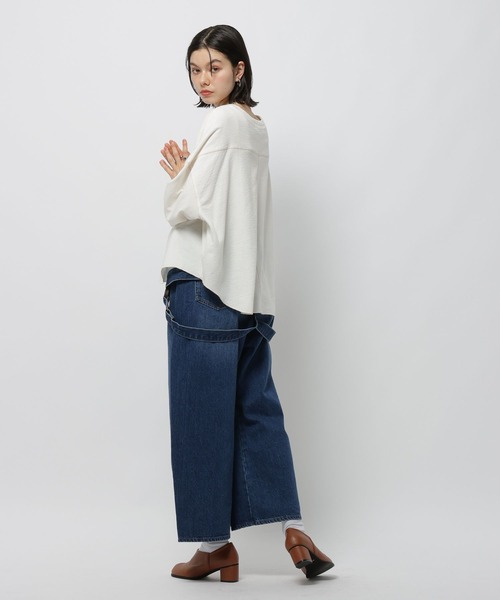 niko and...(ニコアンド)の「ミニパイルラウンドプルオーバー(Tシャツ/カットソー・レディース・レッド/グレー/オフホワイト/ネイビー・MEDIUM/LARGE)」の11枚目の写真