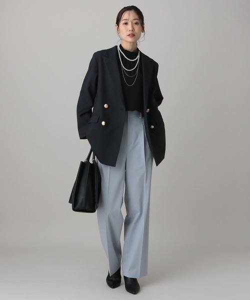 GLOBAL WORK（グローバルワーク）の「MATINEE LINE/ライトミックス/ワイドジャケット/624979（テーラードジャケット・レディース・モカ/ダークブルー/ライトグレー・LARGE/SMALL/MEDIUM）」の13枚目の写真