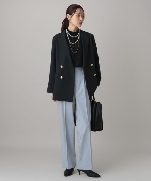 GLOBAL WORK（グローバルワーク）の「MATINEE LINE/ライトミックス/ワイドジャケット/624979（テーラードジャケット・レディース・モカ/ダークブルー/ライトグレー・LARGE/SMALL/MEDIUM）」の14枚目の写真