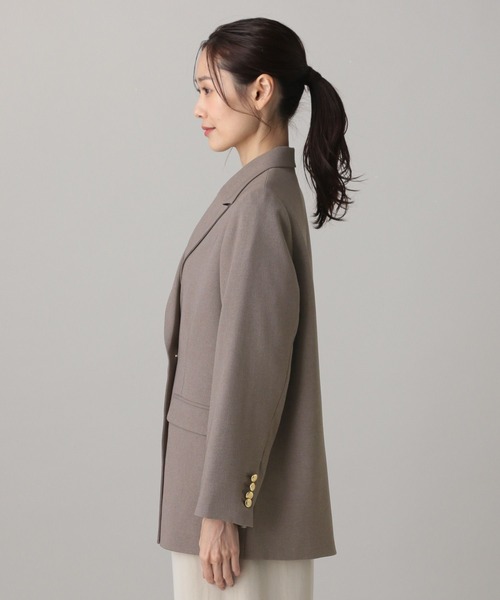 GLOBAL WORK（グローバルワーク）の「MATINEE LINE/ライトミックス/ワイドジャケット/624979（テーラードジャケット・レディース・モカ/ダークブルー/ライトグレー・LARGE/SMALL/MEDIUM）」の19枚目の写真