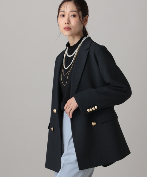 GLOBAL WORK（グローバルワーク）の「MATINEE LINE/ライトミックス/ワイドジャケット/624979（テーラードジャケット・レディース・モカ/ダークブルー/ライトグレー・LARGE/SMALL/MEDIUM）」の17枚目の写真