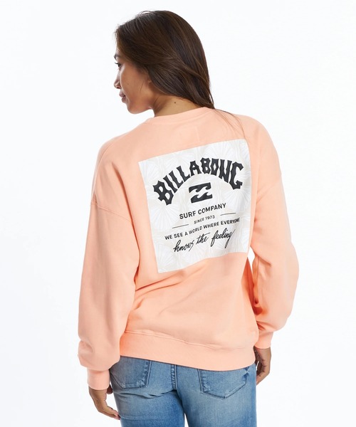 BILLABONG（ビラボン）の「BILLABONG ウィメンズ SQUARE LOGO BOY FIT トレーナー 【2026年春夏モデル】/ビラボンバックプリントスウェットトレーナー（スウェット・レディース・ブラック/オレンジ系その他/ターコイズブルー/ホワイト・MEDIUM）」の4枚目の写真