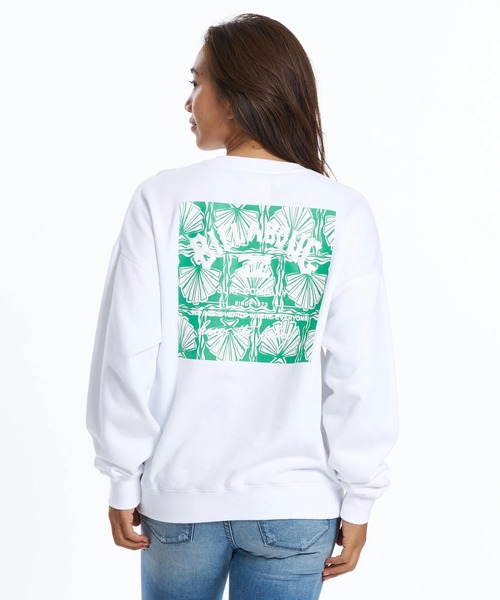 BILLABONG（ビラボン）の「BILLABONG ウィメンズ SQUARE LOGO BOY FIT トレーナー 【2026年春夏モデル】/ビラボンバックプリントスウェットトレーナー（スウェット・レディース・ブラック/オレンジ系その他/ターコイズブルー/ホワイト・MEDIUM）」の2枚目の写真