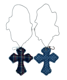 SK8ER ROCK（スケーターロック）の「Cross Patchwork Keyring Necklace（ネックレス）」