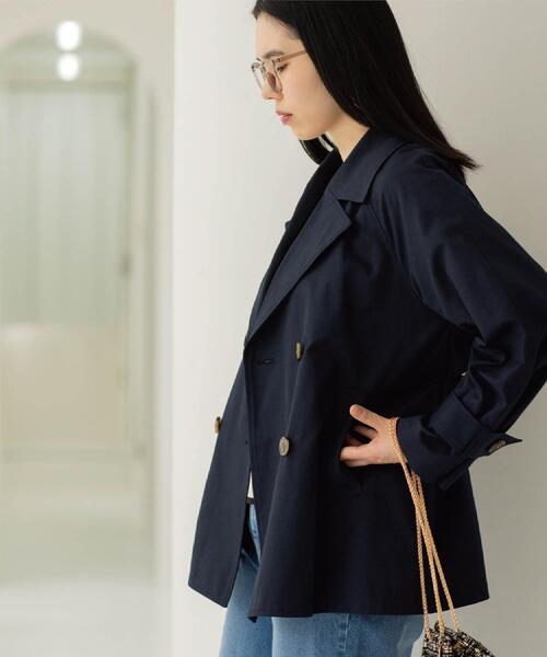 OPAQUE.CLIP（オペークドットクリップ）の「ミドルトレンチコート【洗濯機OK】（トレンチコート・レディース・ベージュ/ネイビー・38/36/40/42）」の2枚目の写真