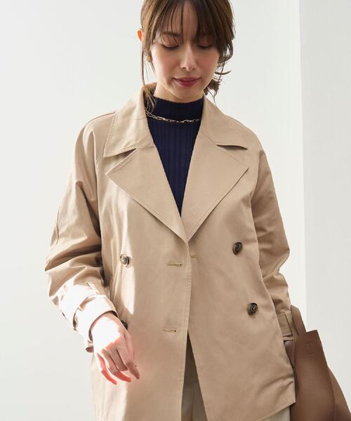 OPAQUE.CLIP（オペークドットクリップ）の「ミドルトレンチコート【洗濯機OK】（トレンチコート・レディース・ベージュ/ネイビー・38/36/40/42）」の4枚目の写真