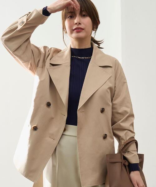 OPAQUE.CLIP（オペークドットクリップ）の「ミドルトレンチコート【洗濯機OK】（トレンチコート・レディース・ベージュ/ネイビー・38/36/40/42）」の5枚目の写真