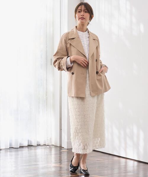 OPAQUE.CLIP（オペークドットクリップ）の「ミドルトレンチコート【洗濯機OK】（トレンチコート・レディース・ベージュ/ネイビー・38/36/40/42）」の7枚目の写真