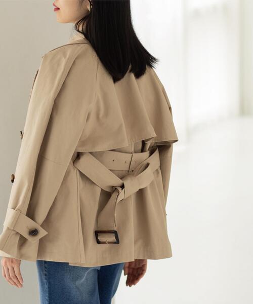 OPAQUE.CLIP（オペークドットクリップ）の「ミドルトレンチコート【洗濯機OK】（トレンチコート・レディース・ベージュ/ネイビー・38/36/40/42）」の11枚目の写真