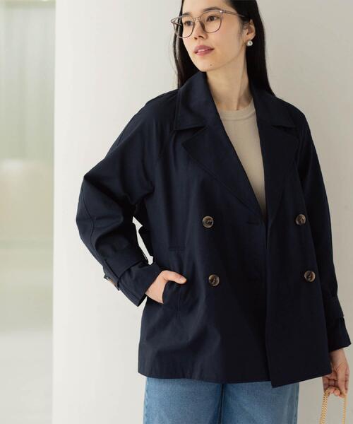 OPAQUE.CLIP（オペークドットクリップ）の「ミドルトレンチコート【洗濯機OK】（トレンチコート・レディース・ベージュ/ネイビー・38/36/40/42）」の12枚目の写真