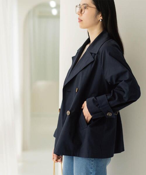 OPAQUE.CLIP（オペークドットクリップ）の「ミドルトレンチコート【洗濯機OK】（トレンチコート・レディース・ベージュ/ネイビー・38/36/40/42）」の14枚目の写真