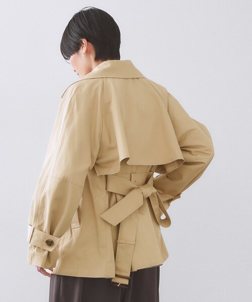 OPAQUE.CLIP（オペークドットクリップ）の「ミドルトレンチコート【洗濯機OK】（トレンチコート・レディース・ベージュ/ネイビー・38/36/40/42）」の17枚目の写真