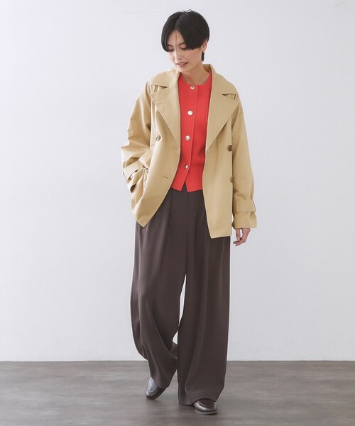 OPAQUE.CLIP（オペークドットクリップ）の「ミドルトレンチコート【洗濯機OK】（トレンチコート・レディース・ベージュ/ネイビー・38/36/40/42）」の19枚目の写真