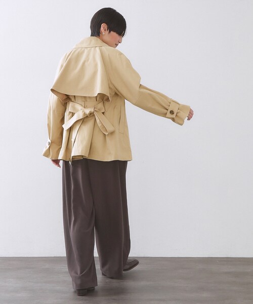 OPAQUE.CLIP（オペークドットクリップ）の「ミドルトレンチコート【洗濯機OK】（トレンチコート・レディース・ベージュ/ネイビー・38/36/40/42）」の20枚目の写真