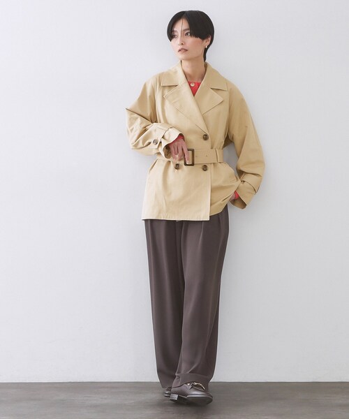 OPAQUE.CLIP（オペークドットクリップ）の「ミドルトレンチコート【洗濯機OK】（トレンチコート・レディース・ベージュ/ネイビー・38/36/40/42）」の22枚目の写真