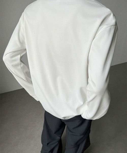 SHEPP(シープ)の「【26年春夏新作】起毛プルオーバーヘンリーネックロンT(Tシャツ/カットソー・メンズ・チャコール/アイボリー/ブラック/ホワイト・L/M)」の20枚目の写真