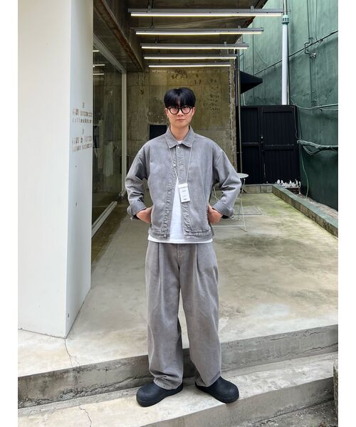 ERRORS EXCEPTED(エラーズエクスペクティド)の「WT033 プリーツテーパードデニムパンツ (グレー)(デニムパンツ・メンズ・その他・M/S/L/XS)」の7枚目の写真