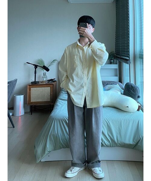 ERRORS EXCEPTED(エラーズエクスペクティド)の「WT033 プリーツテーパードデニムパンツ (グレー)(デニムパンツ・メンズ・その他・M/S/L/XS)」の10枚目の写真