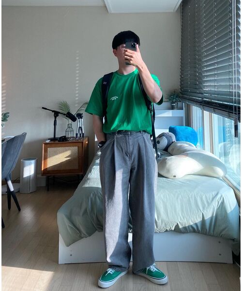 ERRORS EXCEPTED(エラーズエクスペクティド)の「WT033 プリーツテーパードデニムパンツ (グレー)(デニムパンツ・メンズ・その他・M/S/L/XS)」の11枚目の写真