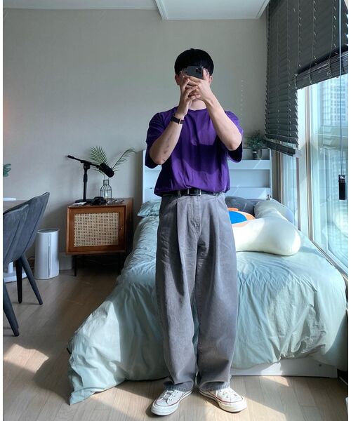 ERRORS EXCEPTED(エラーズエクスペクティド)の「WT033 プリーツテーパードデニムパンツ (グレー)(デニムパンツ・メンズ・その他・M/S/L/XS)」の12枚目の写真