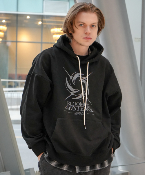 THE MILE(ザマイル)の「ブルーミングダストスウェットフード BLACK(パーカー・メンズ・その他・S/M/L/XL)」の1枚目の写真
