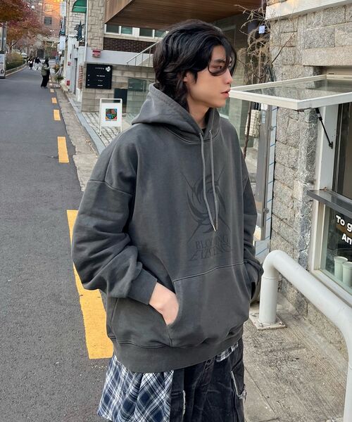 THE MILE(ザマイル)の「ブルーミングダストスウェットフード BLACK(パーカー・メンズ・その他・S/M/L/XL)」の10枚目の写真