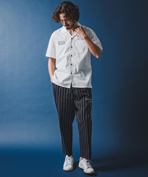 seventy seven(セブンティセブン)の「mhs2492-open collar S-S shirt (26S) 半袖シャツ(7726S330)(シャツ/ブラウス・メンズ・ベージュ/ホワイト/ブラック・XL/L/M/S)」の7枚目の写真