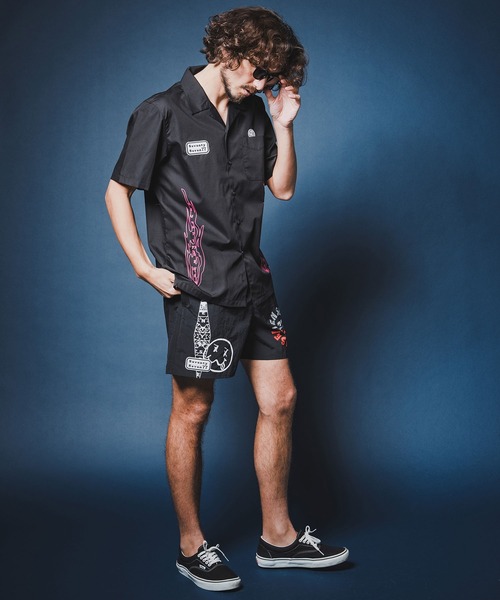 seventy seven(セブンティセブン)の「mhs2492-open collar S-S shirt (26S) 半袖シャツ(7726S330)(シャツ/ブラウス・メンズ・ベージュ/ホワイト/ブラック・XL/L/M/S)」の14枚目の写真