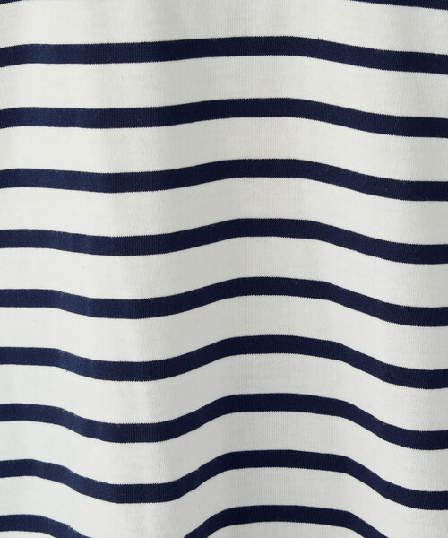 ONIGIRI（オニギリ）の「ハンドステッチ風 ボーダーロンT（Tシャツ/カットソー・レディース・ネイビー/アイボリー・FREE）」の19枚目の写真