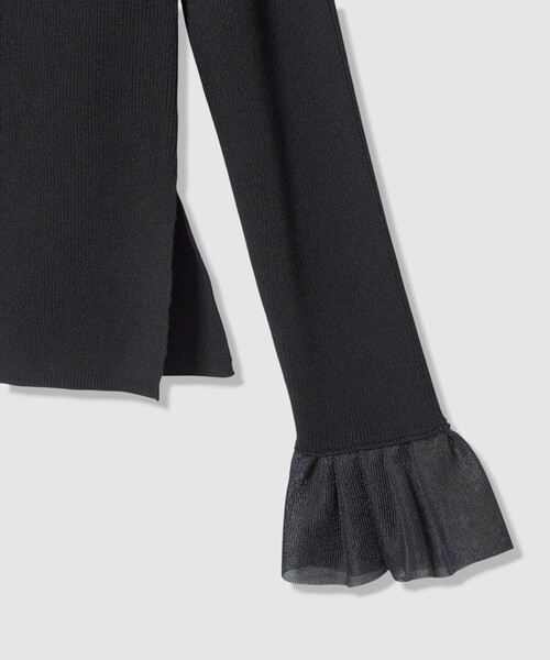 allureville（アルアバイル）の「２WAYネックフリルカフプルオーバー（ニット/セーター・レディース・ブルー/オフホワイト/ブラック・2）」の17枚目の写真