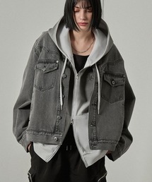 Alfred Alex（アルフレッドアレックス）の「【Alfred Alex】ヴィンテージライクウエスタンヨークショートデニムジャケット【セットアップ対応】（デニムジャケット）」