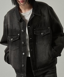 Alfred Alex（アルフレッドアレックス）の「【Alfred Alex】ヴィンテージライク ウエスタンヨーク ショート デニムジャケット【セットアップ対応】（デニムジャケット）」