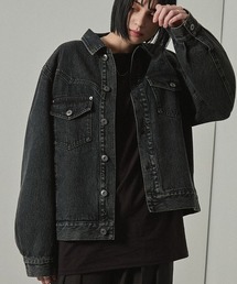 Alfred Alex（アルフレッドアレックス）の「【Alfred Alex】ヴィンテージライク ウエスタンヨーク ショート デニムジャケット【セットアップ対応】（デニムジャケット）」