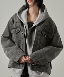 Alfred Alex（アルフレッドアレックス）の「【Alfred Alex】ヴィンテージライク ウエスタンヨーク ショート デニムジャケット【セットアップ対応】（デニムジャケット）」