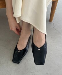 CAPRICIEUX LE'MAGE | 【大人の定番パンプス】スクエアステッチフラットシューズ(パンプス)