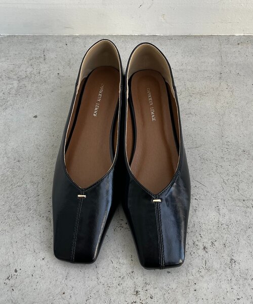 CAPRICIEUX LE'MAGE（カプリシューレマージュ）の「【大人の定番パンプス】スクエアステッチフラットシューズ（パンプス・レディース・ブラック・37/36/38）」の10枚目の写真
